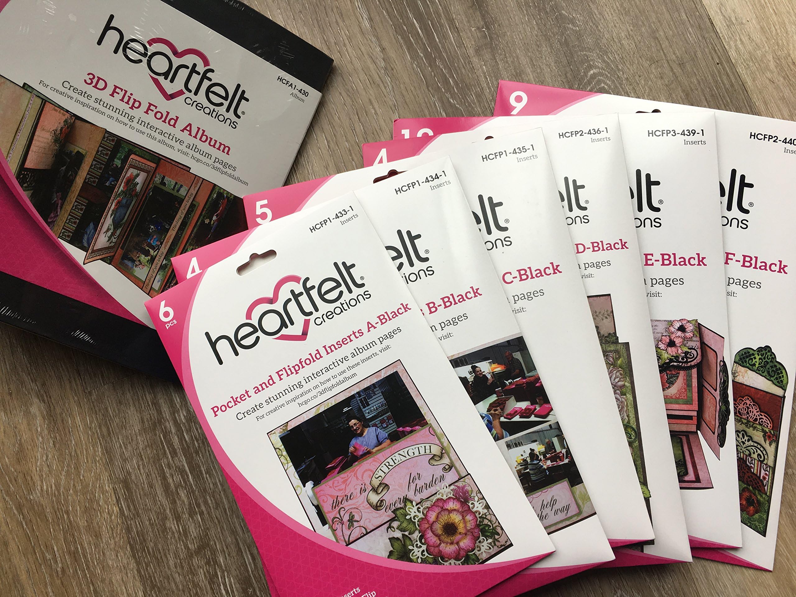 Heartfelt Creations NEW Black Flip Fold Album with Inserts