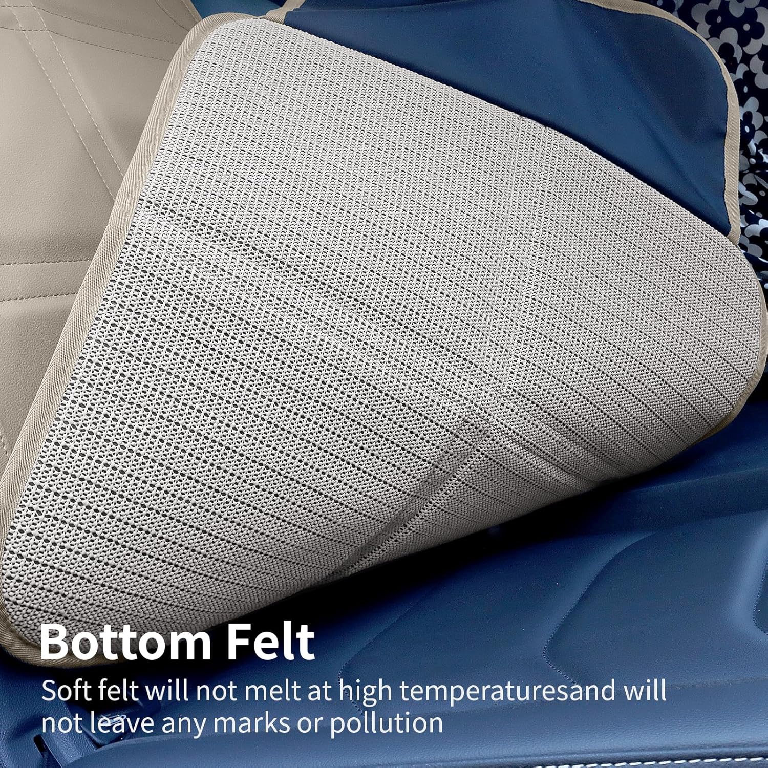 Car Seat Protector,Extra Thick Car Seat Covers Non-Slip Waterproof Mat Pad Leaving No Imprints Marks for Child Baby Pet Truck SUV Automobile (Beige-B)