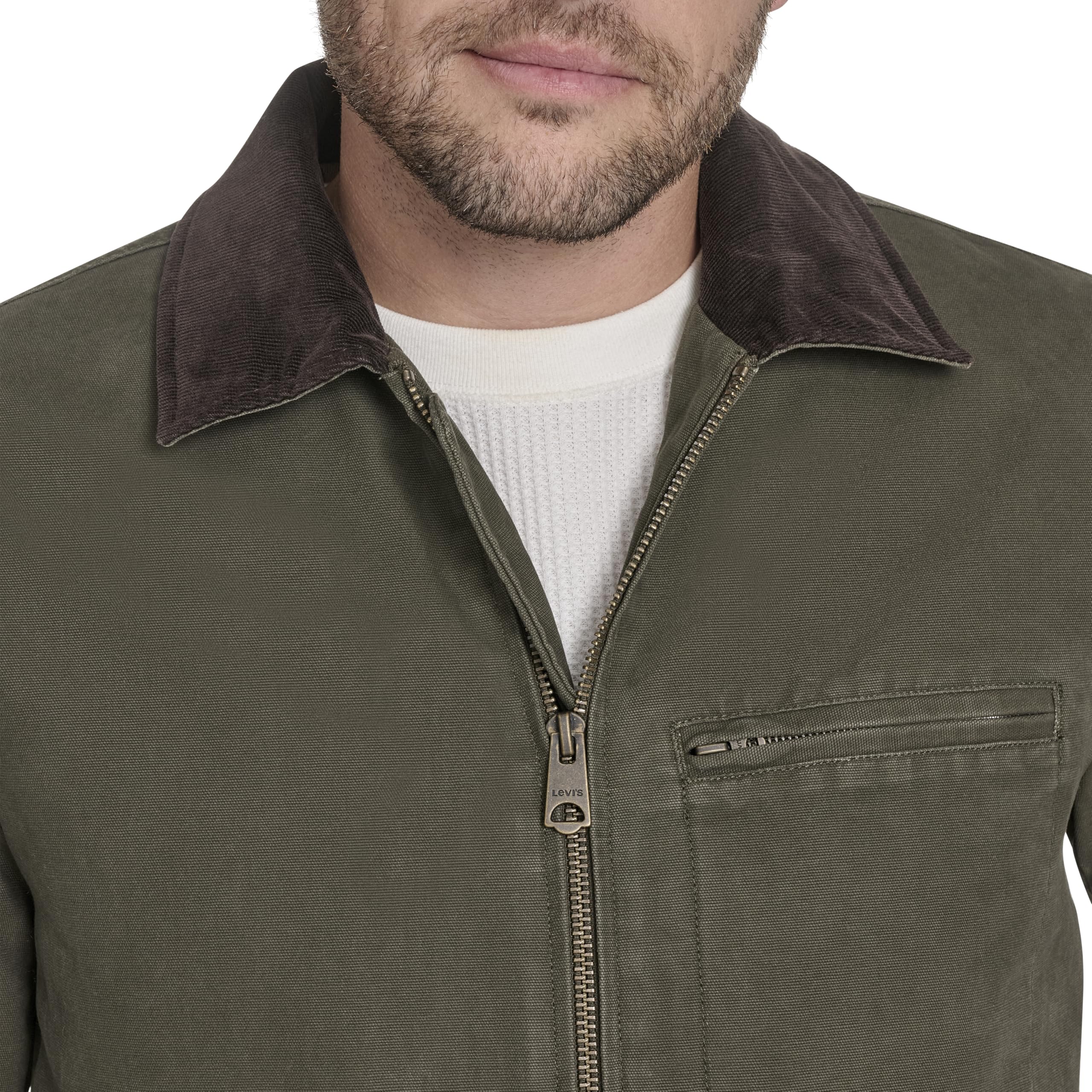 Levi's Herren Cotton Depot Jacket With Corduroy Collar Jacke (1er Pack)
