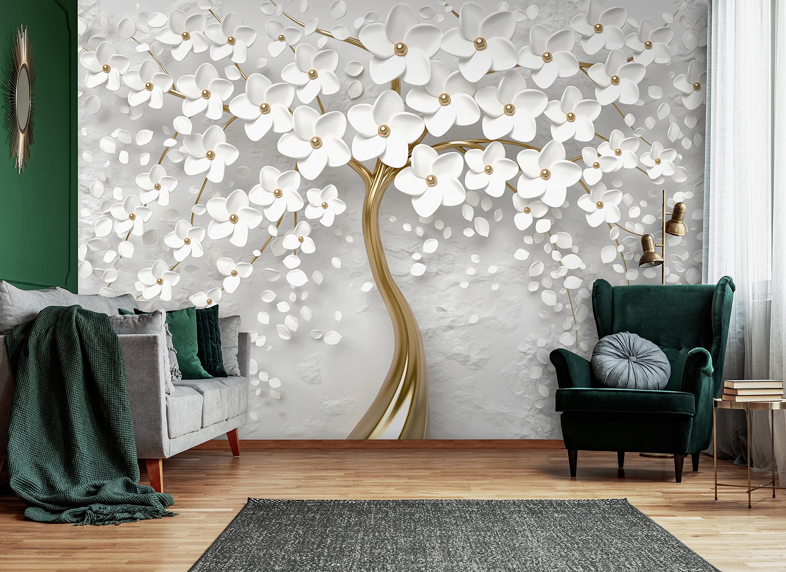 WallArena Fotomural 416x254 cm | Fotomurales - Papel pintado - para salón y dormitorio - Mural de TNT con efecto 3D - cola incluida