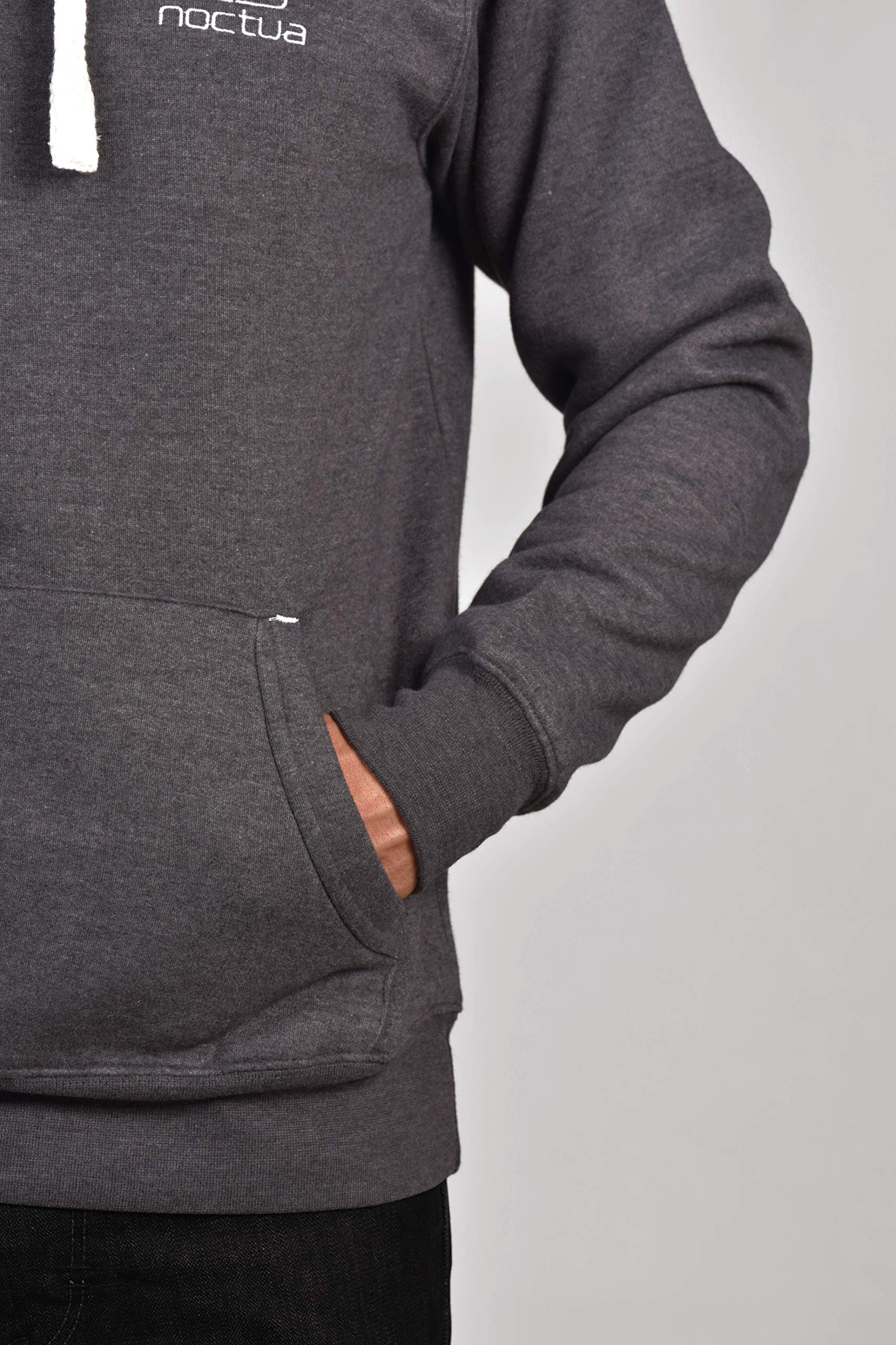 Noctua NP-H1.Grey, Hochwertiger Unisex Kapuzenpullover (Grau)