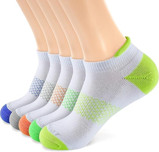 MONFOOT Men's/Women's 5-10 Pairs Athletic Cushion Running Performance Heel Tab Ankle Socks, Multipack