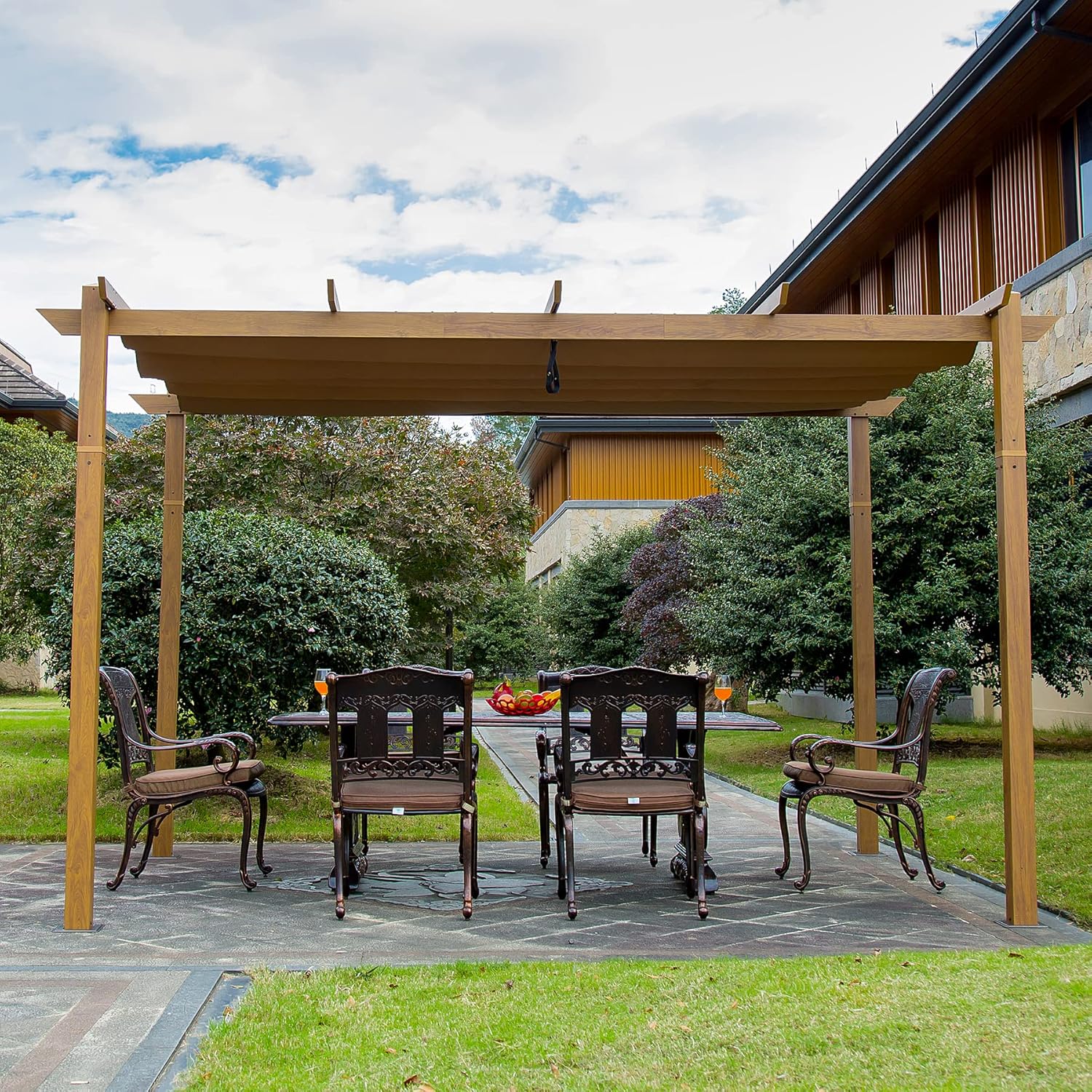 Domi Pergola 9’x13’,Retractable Pergolas,Outdoor Pergolas