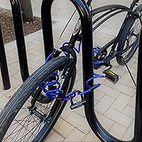 Vista 8 de DocksLocks Cable de seguridad en espiral resistente a la intemperie (de 5 a 25 pies de longitud) con extremos reforzados, protección antirrobo