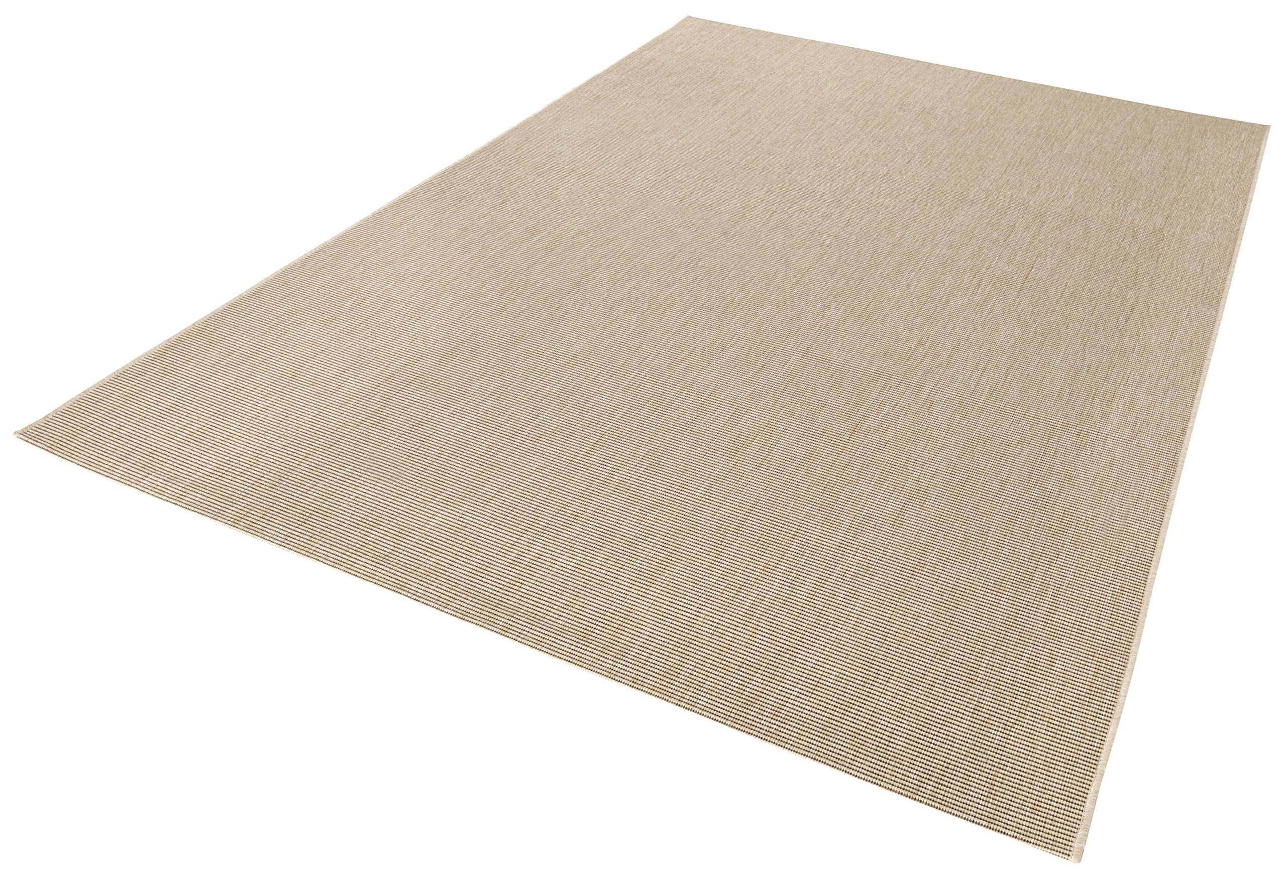 Hanse Home In- und Outdoor Teppich Match 240x340 cm - Wetterfest Modern Plain Allover Unifarben Design Teppich für Balkon Terrasse Garten Wintergarten Wohnzimmerteppich Wasserfest in Beige