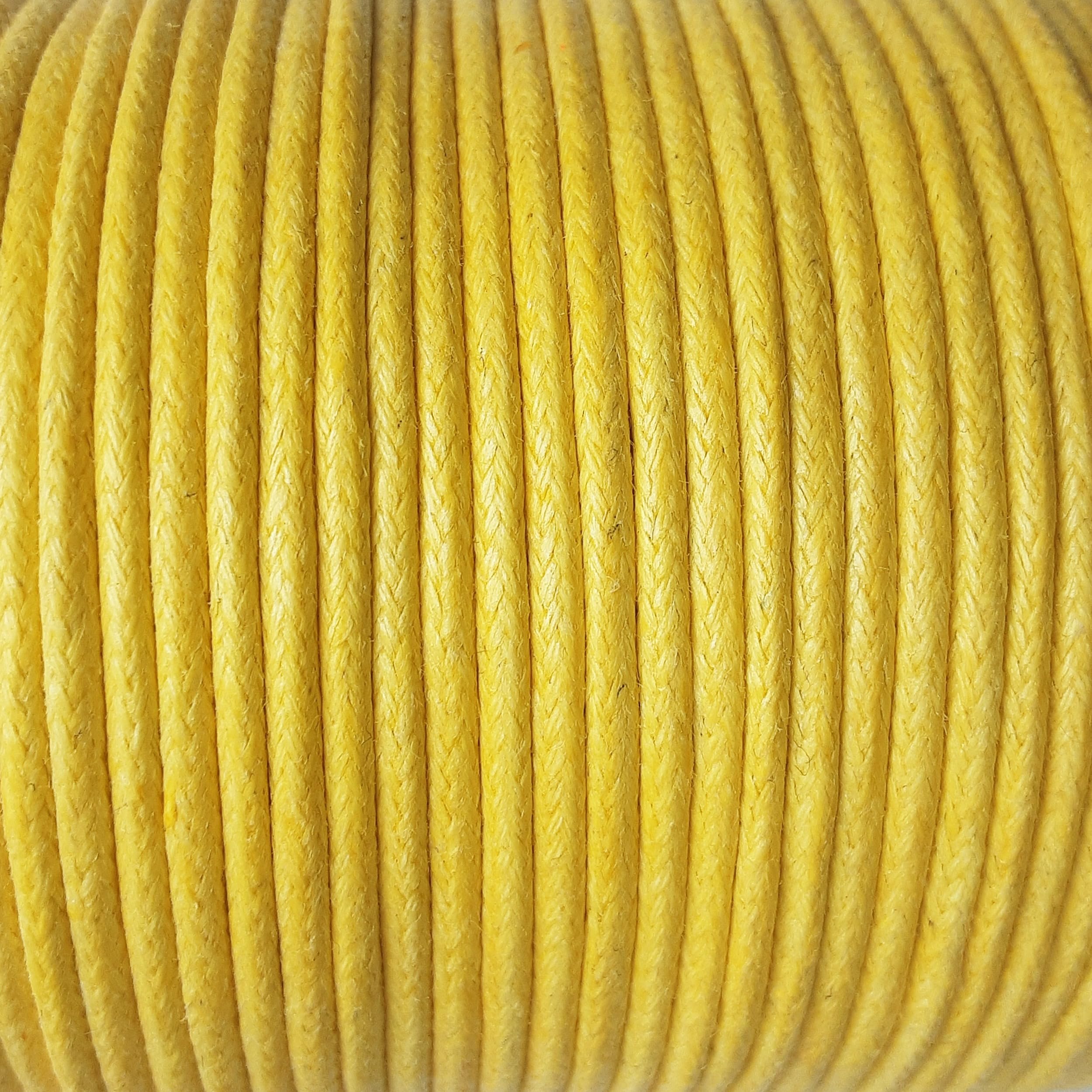2mm Waxed Cotton Cord 6 meters (Yellow)