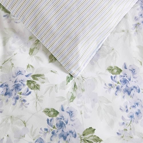 Miniatura 9 de Laura Ashley - Juego de funda de edredón tamaño Queen juego de ropa de cama de terciopelo de felpa decoración del hogar de diseño lavanda gisteria