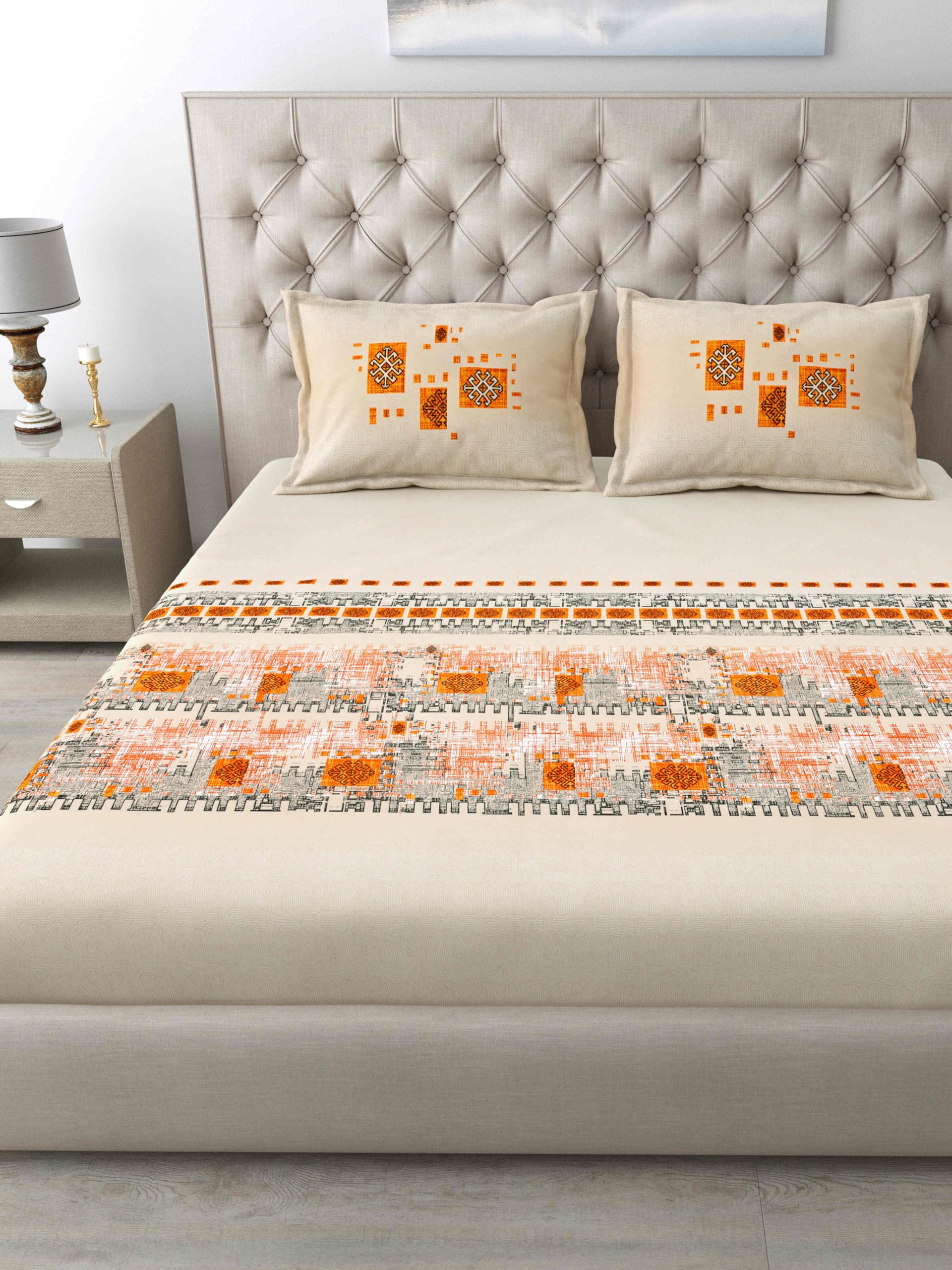 MAFATLAL Classics -186 TC Pure Mercerized Cotton King Size Super Soft Luxury Bedsheet 108x108 inches(Orange) (B0D9BD7WN5) Amazon Price History, Amazon Price Tracker