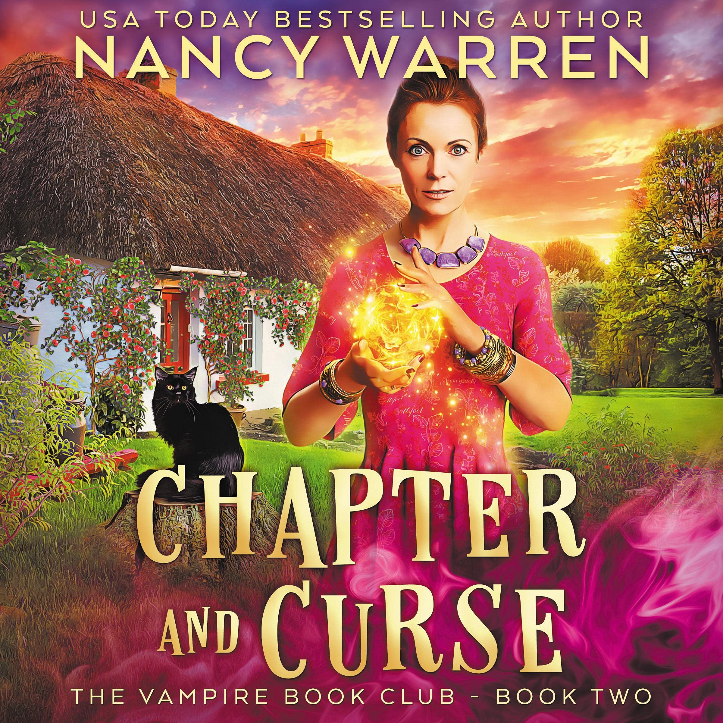 Cover art for Chapter and Curse: A Paranormal Women's Fiction Cozy Mystery