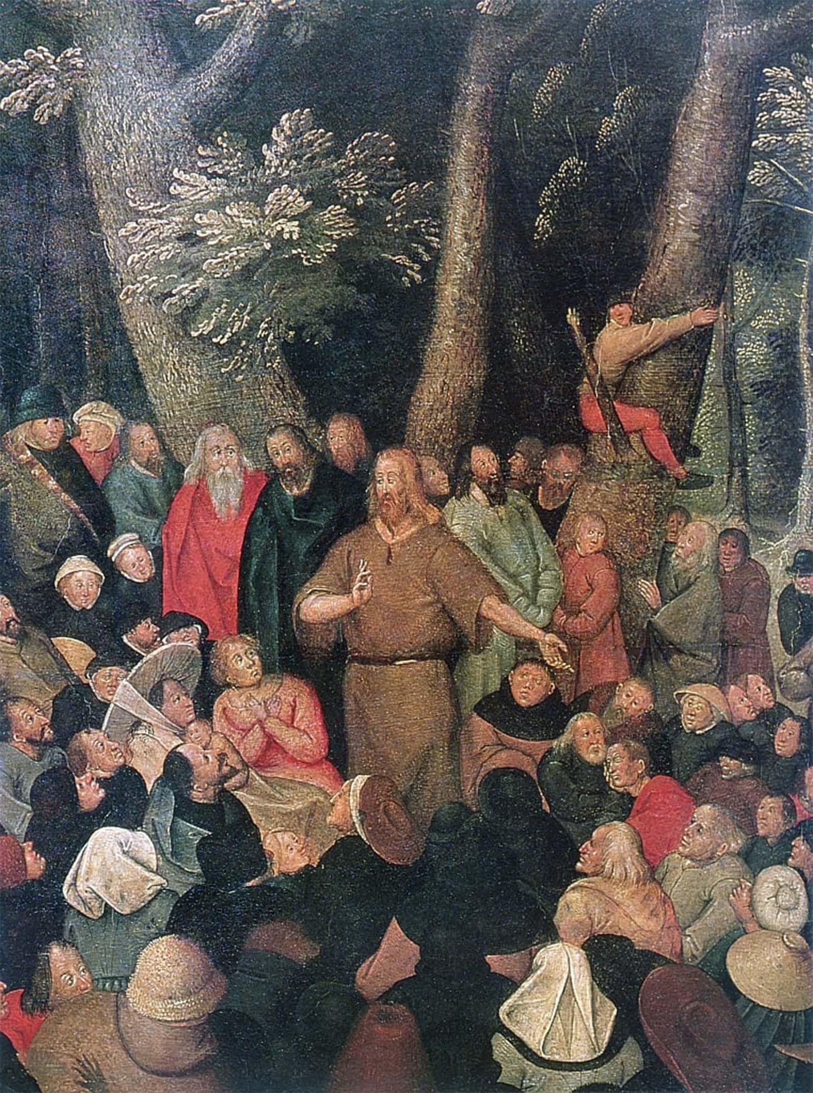 Posteriik No Frame Vintage Print Pop Art Landscape Artwork The Sermon Of John The Baptist Detail By Pieter Brueghel The Younger Art Prints For Office Home Decor 60X90cm