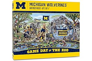Michigan Wolverines YouTheFan NCAA Game Day At The Zoo 500 Piece Puzzle