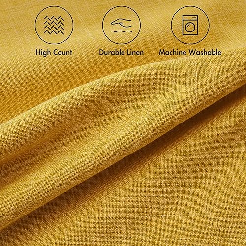 Miniatura 2 de MIULEE Paquete de 2 fundas de almohada decorativas de lino y arpillera de lino de granja, fundas de cojín rectangulares para sofá, 12 x 20 pulgadas,