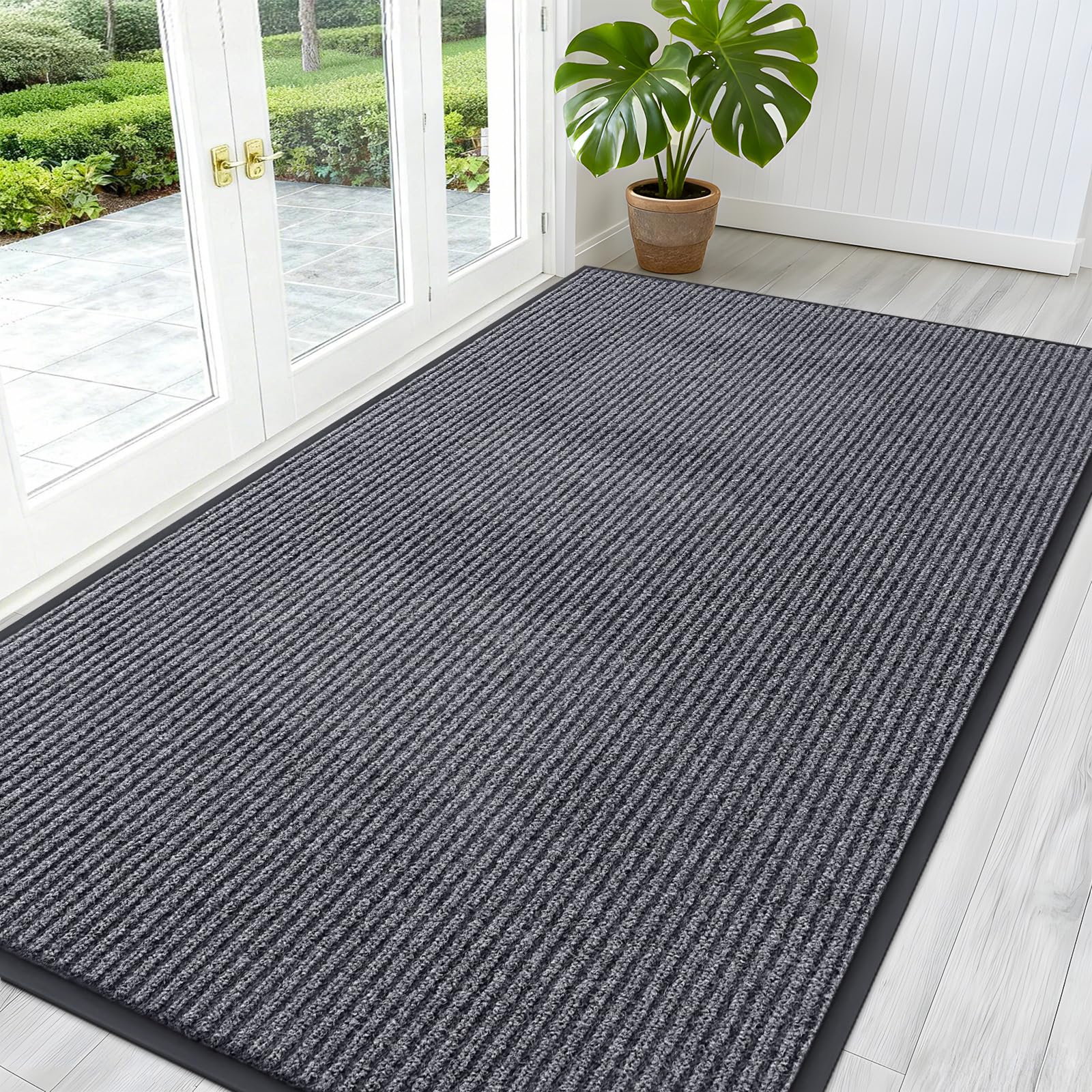 OLANLY Front Door Mat Indoor Outdoor Entrance, Waterproof Heavy Duty Doormat, Fade Resistant, Low Profile, Easy Clean Patio Porch Welcome Floor Mats for Entry, 29.5x17, Beige — view 226