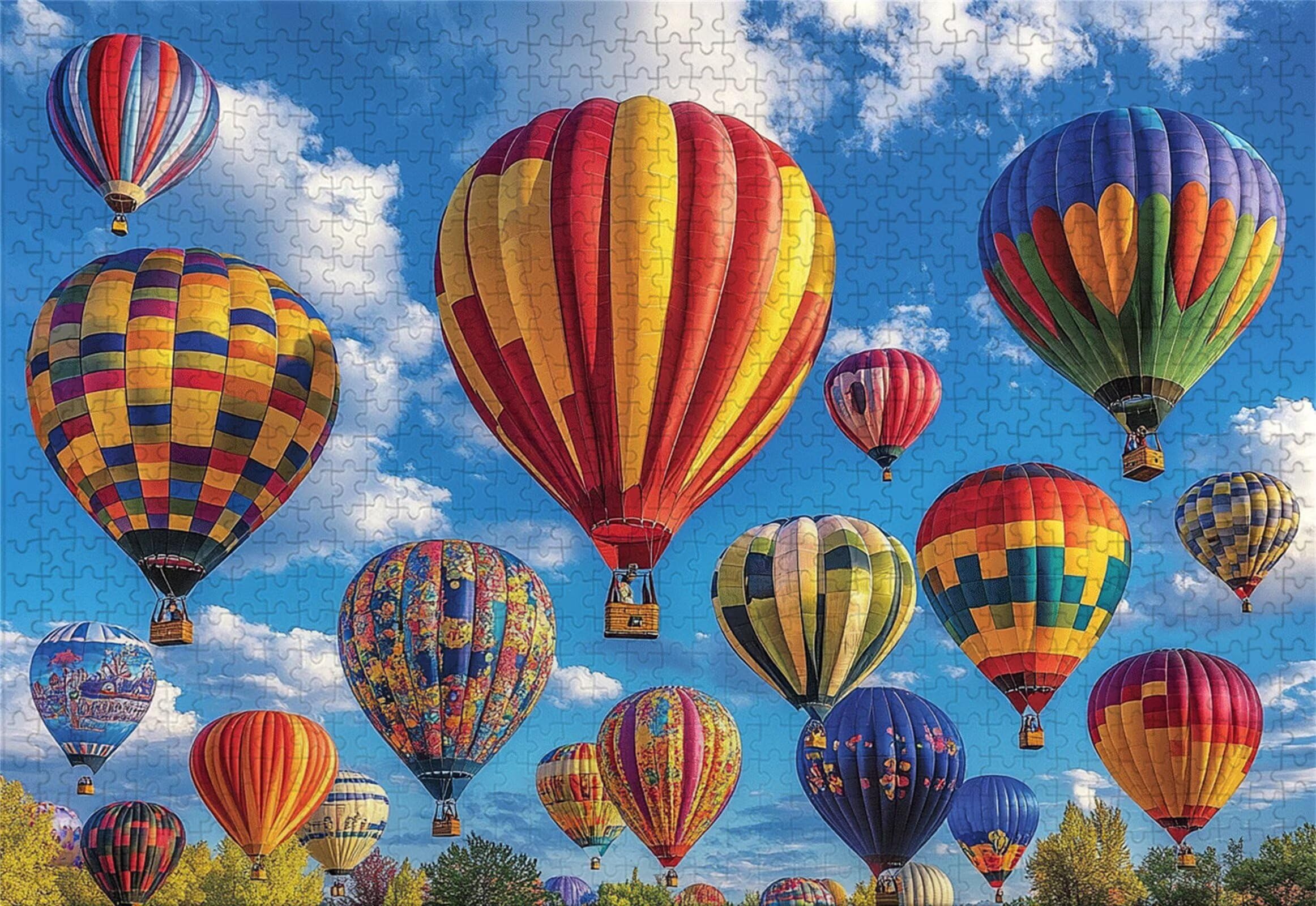Farbe Puzzle 3000 Teile Erwachsene Klassische Puzzles Heißluftballon Jigsaw Anspruchsvoll Impossible Schwer Pädagogisches Spielzeug Kinder Holzpuzzlem Puzzlespiel Geeignet für alle Altersgruppen P-493