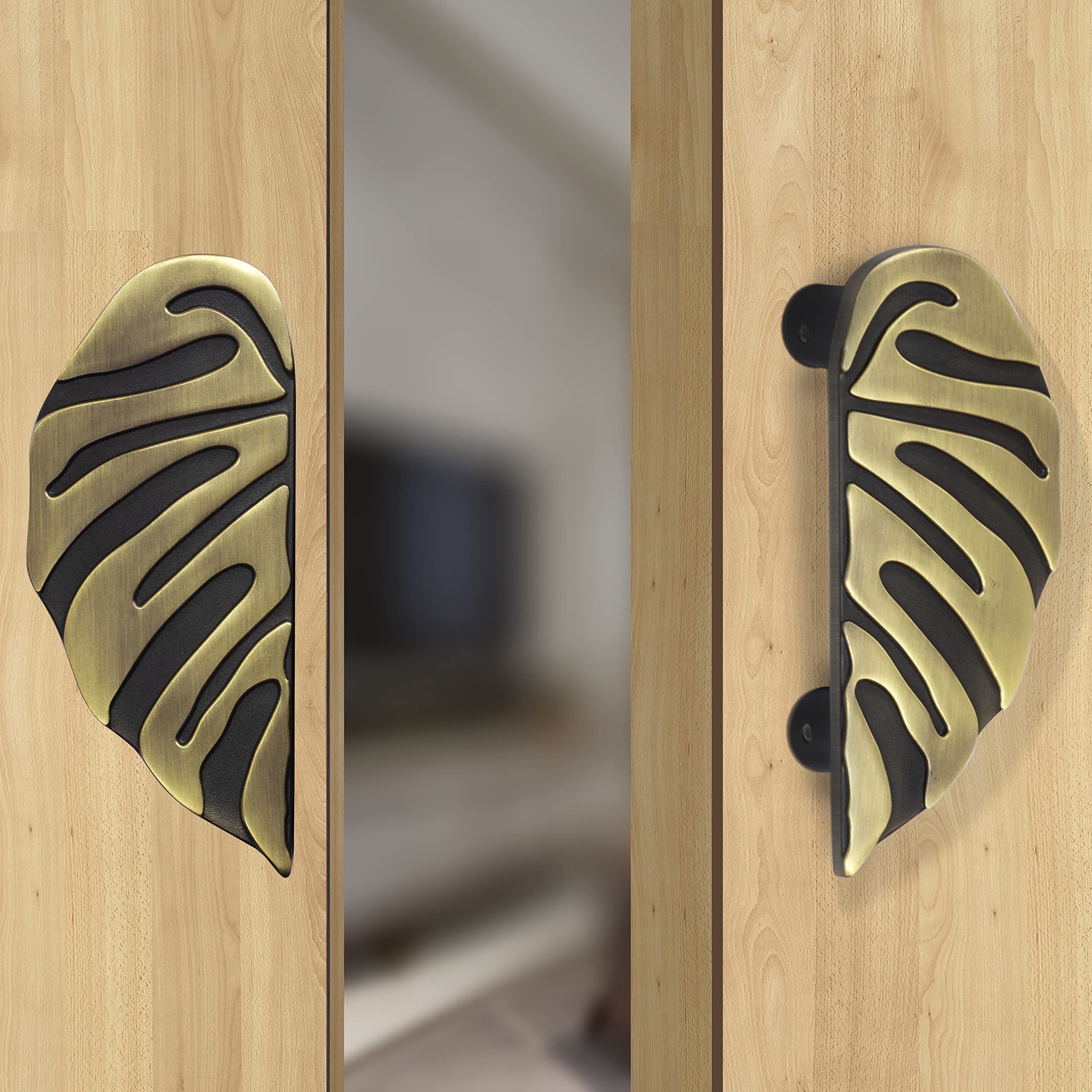 Plantex Heavy Duty Door Handle/6-Inches Leaf Shape Main Door Pull Handle/Pull Push Antique Door Handle/Door&Home Decor(295-Brass Antique Finish)-3 Years Warranty (B0BHT19ZNH) Amazon Price History, Amazon Price Tracker