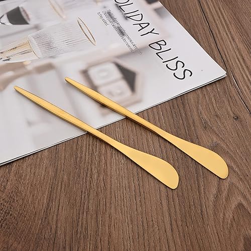 Miniatura 3 de Cuchillo esparcidor de 6 piezas, esparcidores de acero inoxidable para cocina, cuchillos esparcidores de queso, cuchillo de postre para aperitivo,