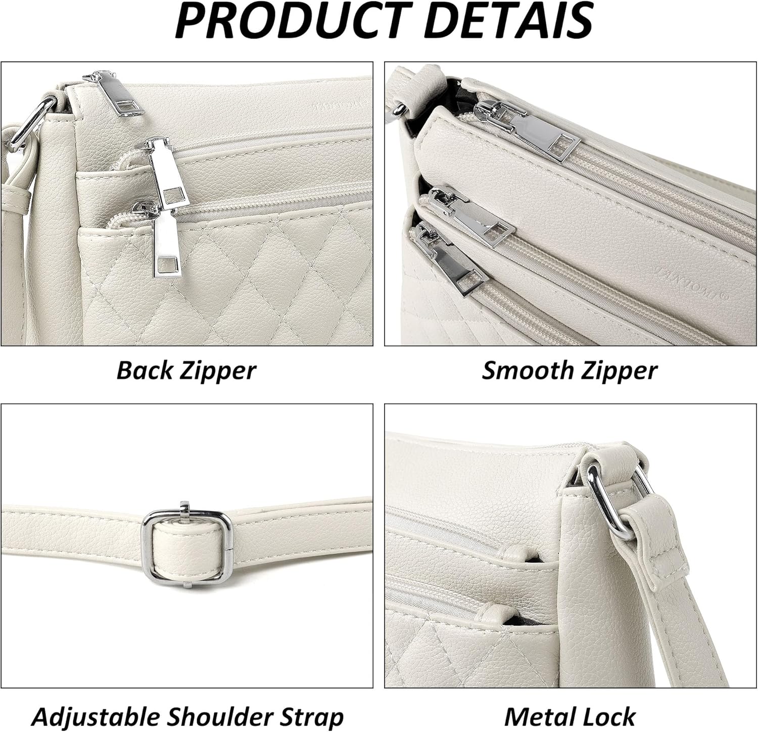 TANTOMI Purses for Women Crossbody Bags for Women Medium Crossbody Purses Shoulder Bags with Multi Zipper Pocket - Image 6