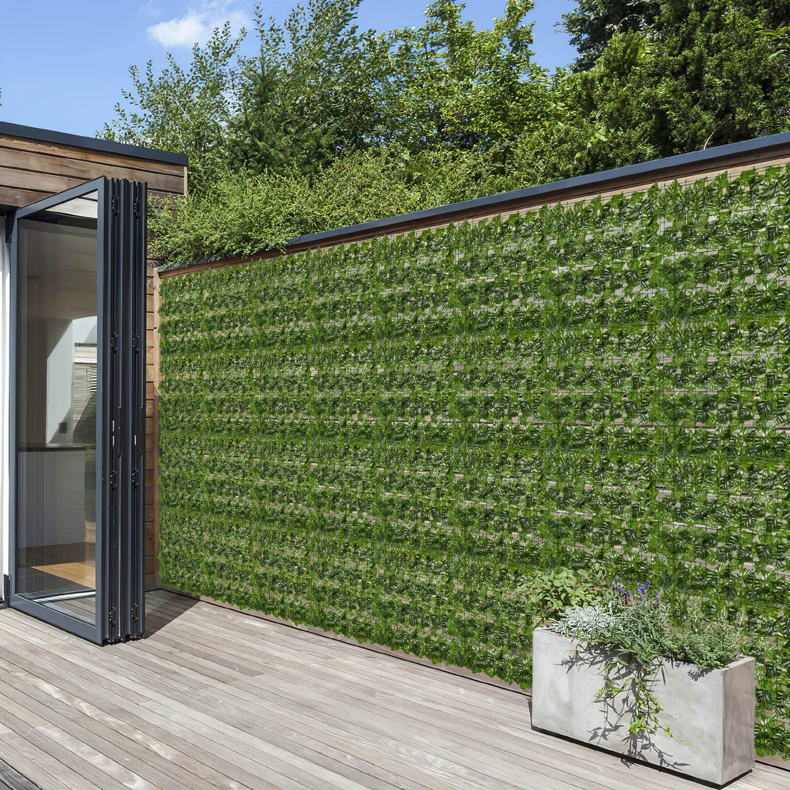 Jopassy Knstliche Efeu Skartoffelblatt Hecke Sichtschutz,Efeu  Sichtschutz 200 * 300cm,Sichtschutzzaun,Efeubltter eignet Sich perfekt fr  Terrassenbereiche im Freien : Amazon.de: Garten