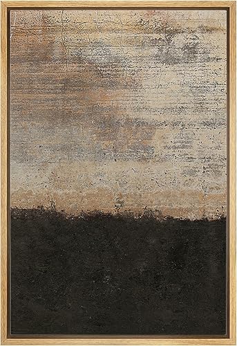 Miniatura 6 de IDEA4WALL Lienzo Enmarcado Impreso Arte de Pared Bloques Marrones y Azules de Mediados de Siglo Ilustraciones Geométricas Abstractas Arte Moderno