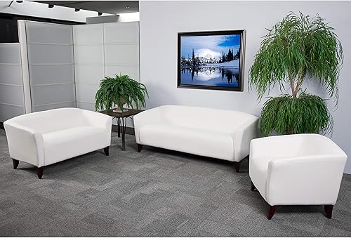 Miniatura 10 de EMMA + OLIVER Sofá biplaza LeatherSoft negro con pies de madera de cerezo Negro,Coñac,Marfil,Marrón,https://www.amazon.com/dp/undefined