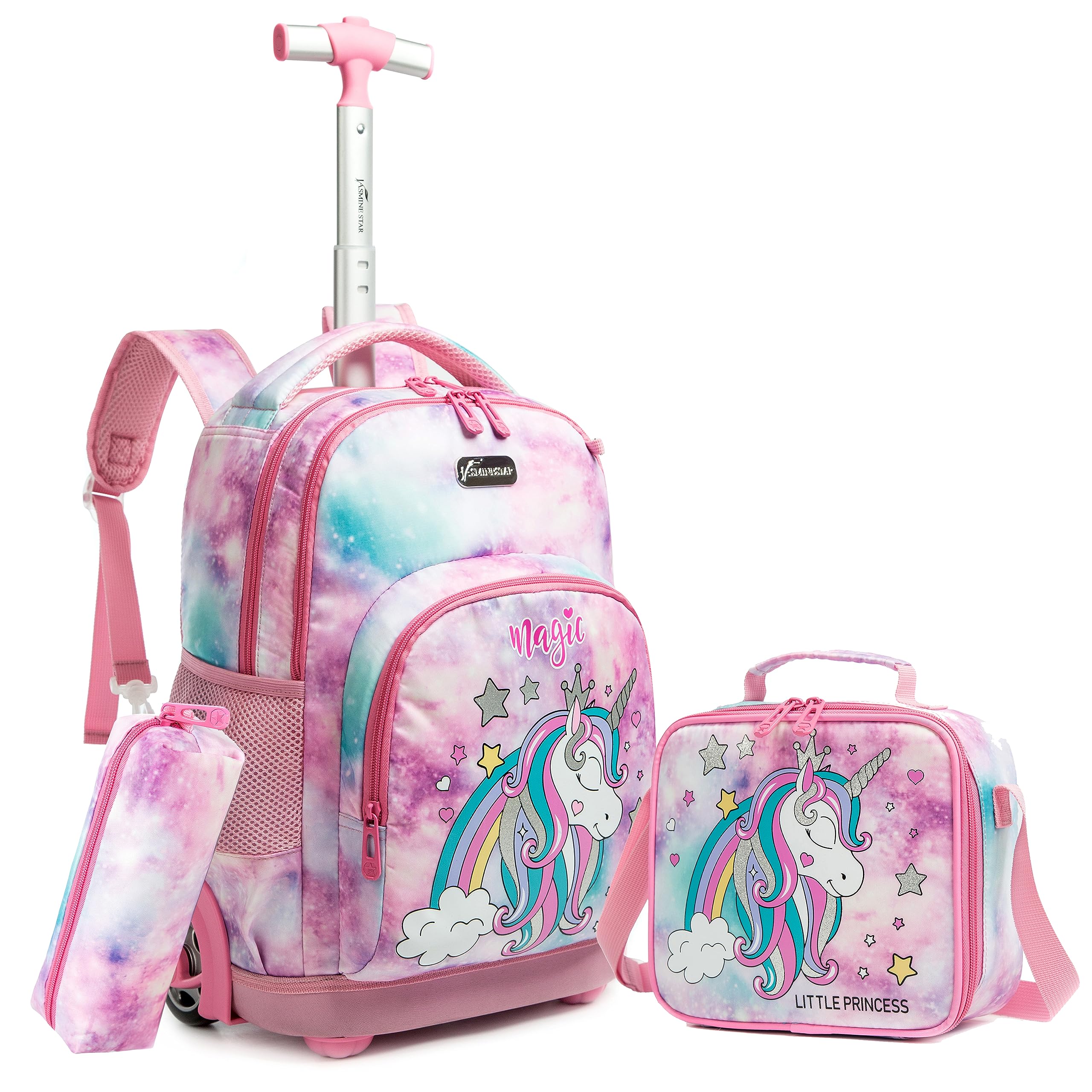 HTgroce Unicornio Mochila Escolar con Ruedas Mochila Ruedas Niña 6 años