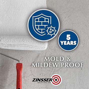 Zinsser 02774 PERMA-WHITE Mold & Mildew Proof Interior Paint, Quart, Eggshell White