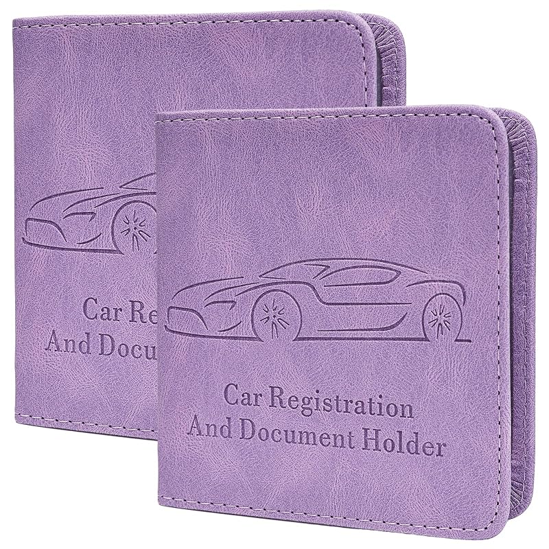 Organizador de Documentos para Carro com Fechamento Magnético Roxo Peisicne Kit com 2