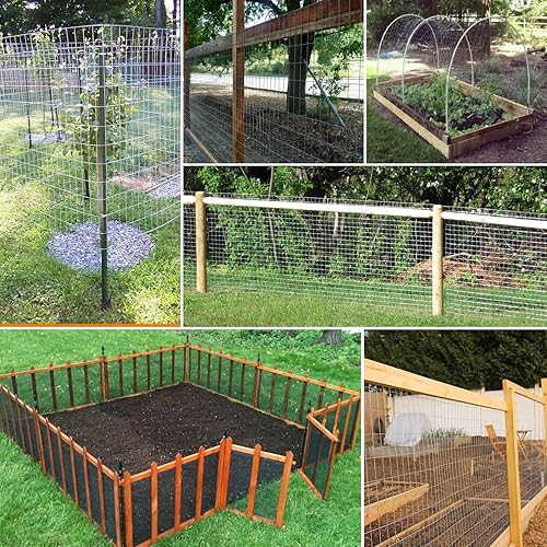 Miniatura 6 de Gartist Galvanizado en caliente después de soldadura de tela de hardware, 12 pulgada 19Ga 16 "x 50 'Esgrima de alambre de pollo, cama de jardín