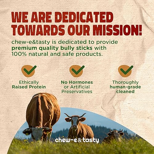 Miniatura 6 de Chew-e & Tasty - Golosinas masticables para perros de grado prémium de 5 a 6 pulgadas, un solo ingrediente, de larga duración, con alto contenido de