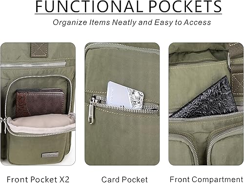 Miniatura 5 de La Packmore Bolsa de hombro de nailon repelente al agua, bolsa de mano para laptop, profesor, enfermera, maletín clínico