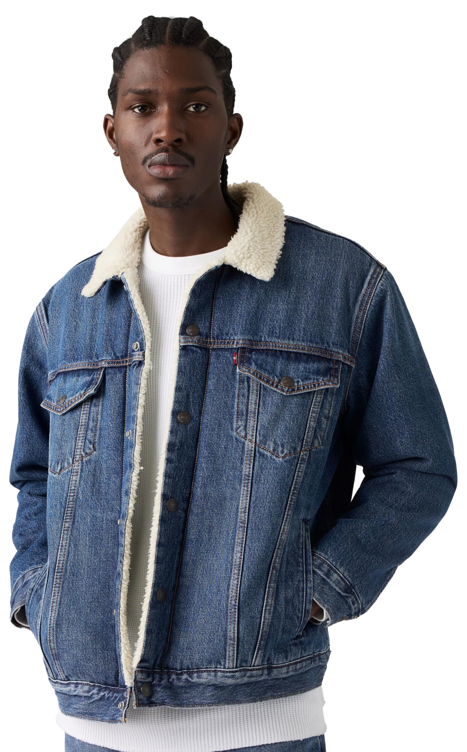 Levi's Herren Jeansjacke Relaxed Fit Sherpa Trkr