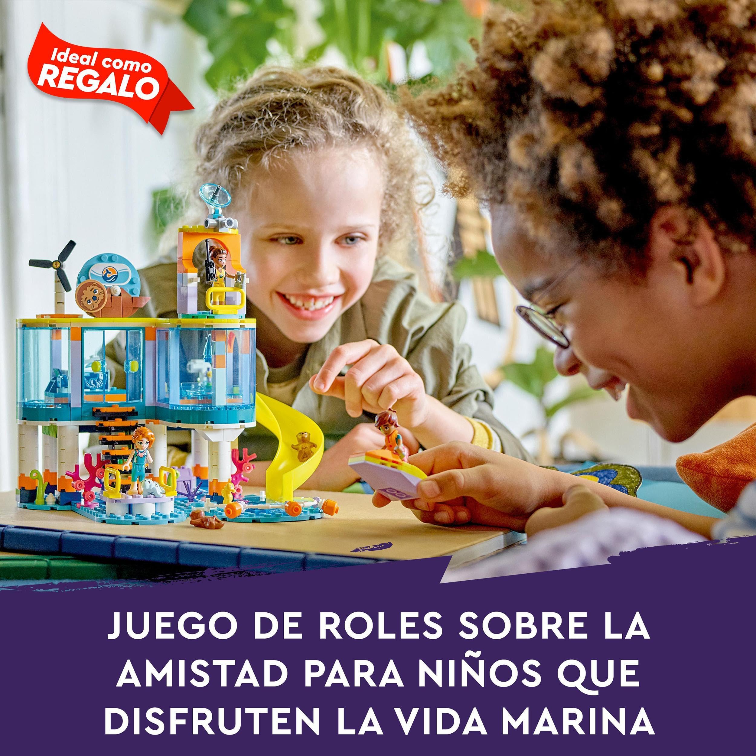 LEGO Friends Centro de Rescate Marítimo, Juguete para Niños y Niñas de 7 Años o Más, Juego de Veterinario, Figuras de Animales Marinos: Nutria, Caballito de Mar y Tortuga, Regalo de Cumpleaños 41736