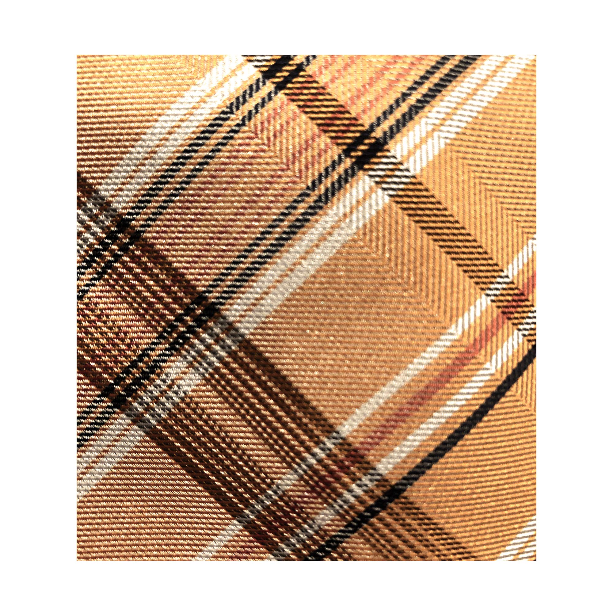 Jacob Alexander Boys' Prep Plaid Pattern Regular Neck Tie - Tangerine