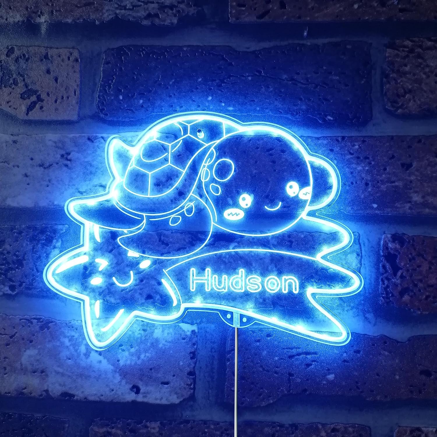 ADVPRO Name Personalized Sea Turtle RGB Dynamic Glam LED Sign - Cut-to-Edge Shape - Smart 3D Decoration - Multicolor Signage - st06s66-fnd-p0023-tm