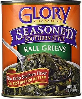 Glory Foods, Seasoned, Kale Greens, 27oz Can (Pack of 4)