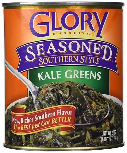 Glory Foods, Sazonado, Kale Greens, lata de 27 onzas (paquete de 4)