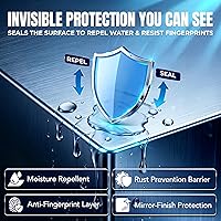 Vista 3 de Sheila Shine Limpiador y pulidor de acero inoxidable de 1 cuarto de galón Lata de 1 cuarto de galón Sin residuos y rayas Fabricado en Estados