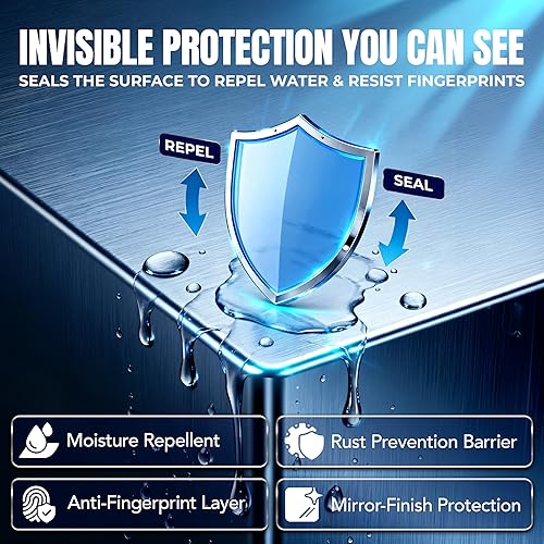 Miniatura 3 de Sheila Shine Limpiador y pulidor de acero inoxidable de 1 cuarto de galón Lata de 1 cuarto de galón Sin residuos y rayas Fabricado en Estados