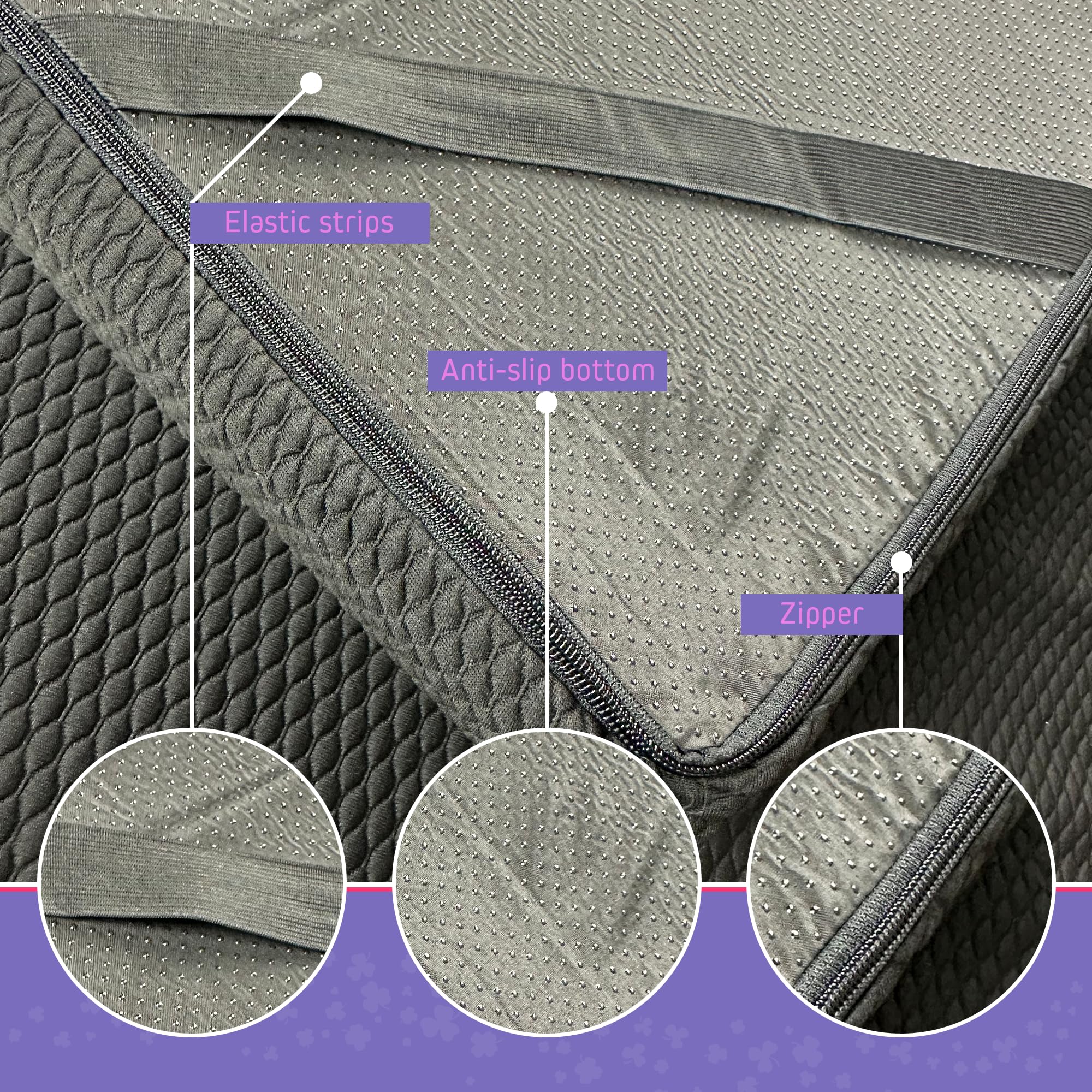 XOLLOZ Lash Bed Topper van traagschuim | 6,3 cm dikke