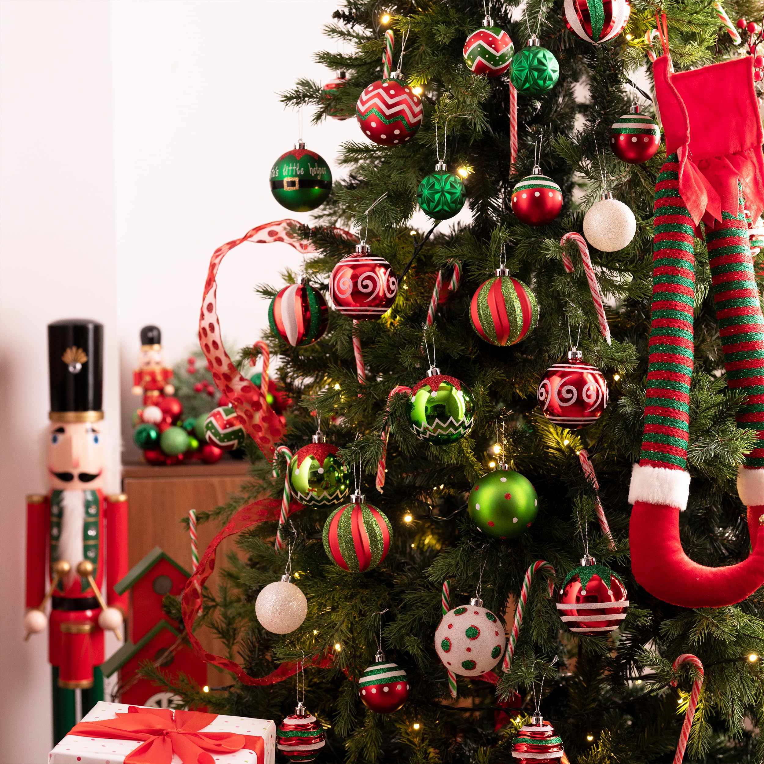 12 Pièces Decoration Noel Sapin Boules, Décoration Sapin De