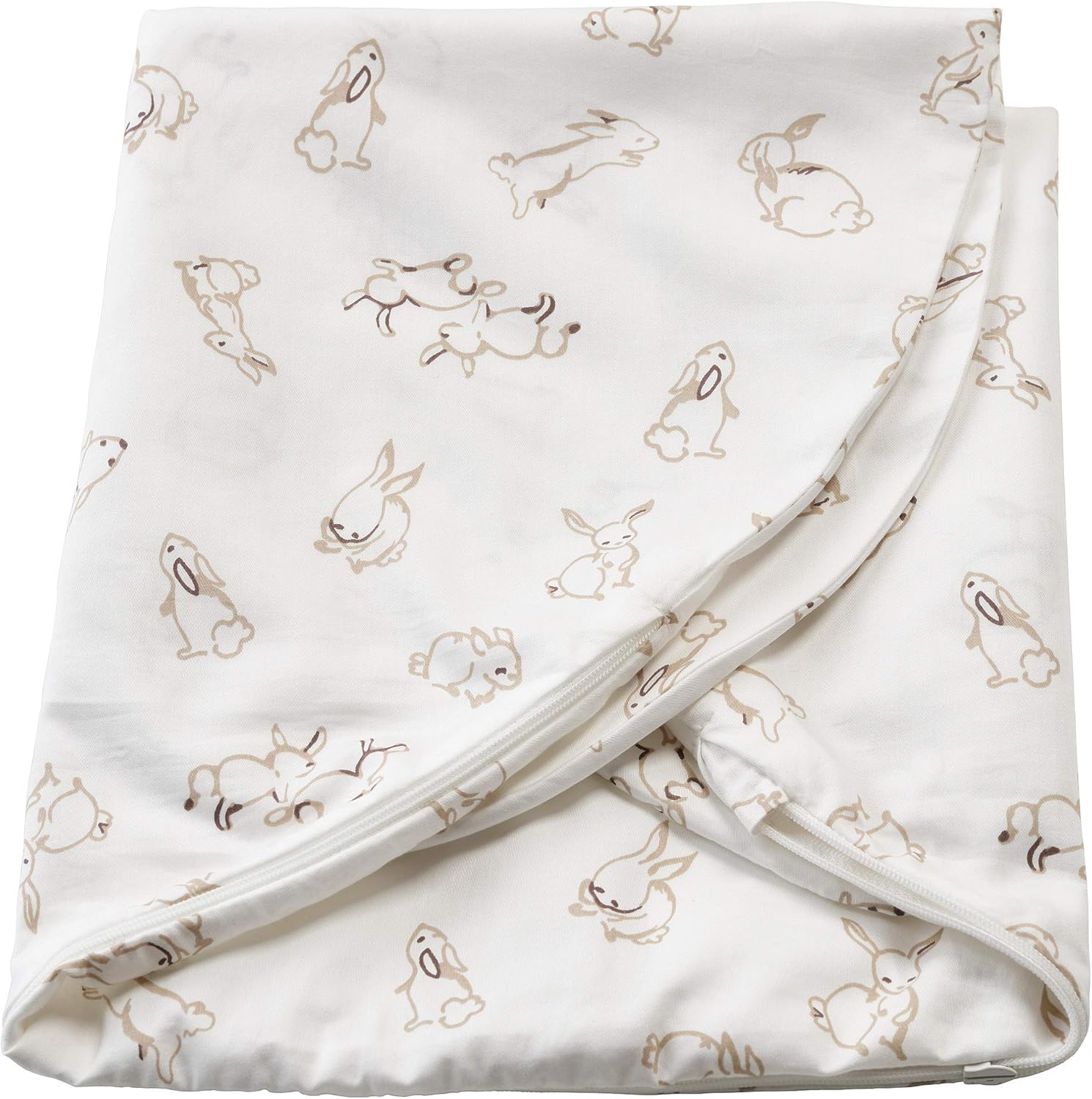 Ikea LEN cover for nursing pillow, 60x50x18 cm, rabbit pattern/white
