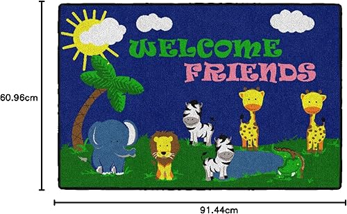 Miniatura 32 de Flagship Carpets Alfombra antideslizante para niños y bebés, para aprendizaje en casa o aula, sala de juegos o dormitorio de niños, 5 x 8 pies