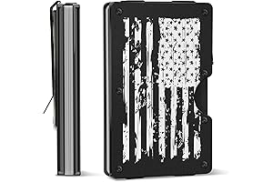 American Flag Engraved Metal Wallet Card