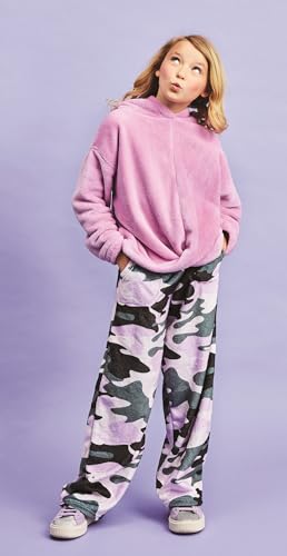 Image of iscream Big Girls Silky Soft Bold Print Plush Fleece Pants - Bold and Bright Collection