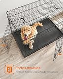 Feandrea Cage pour Chien Pliable avec 2 Portes, 122 x 74,5 x 80,5 cm - 3
