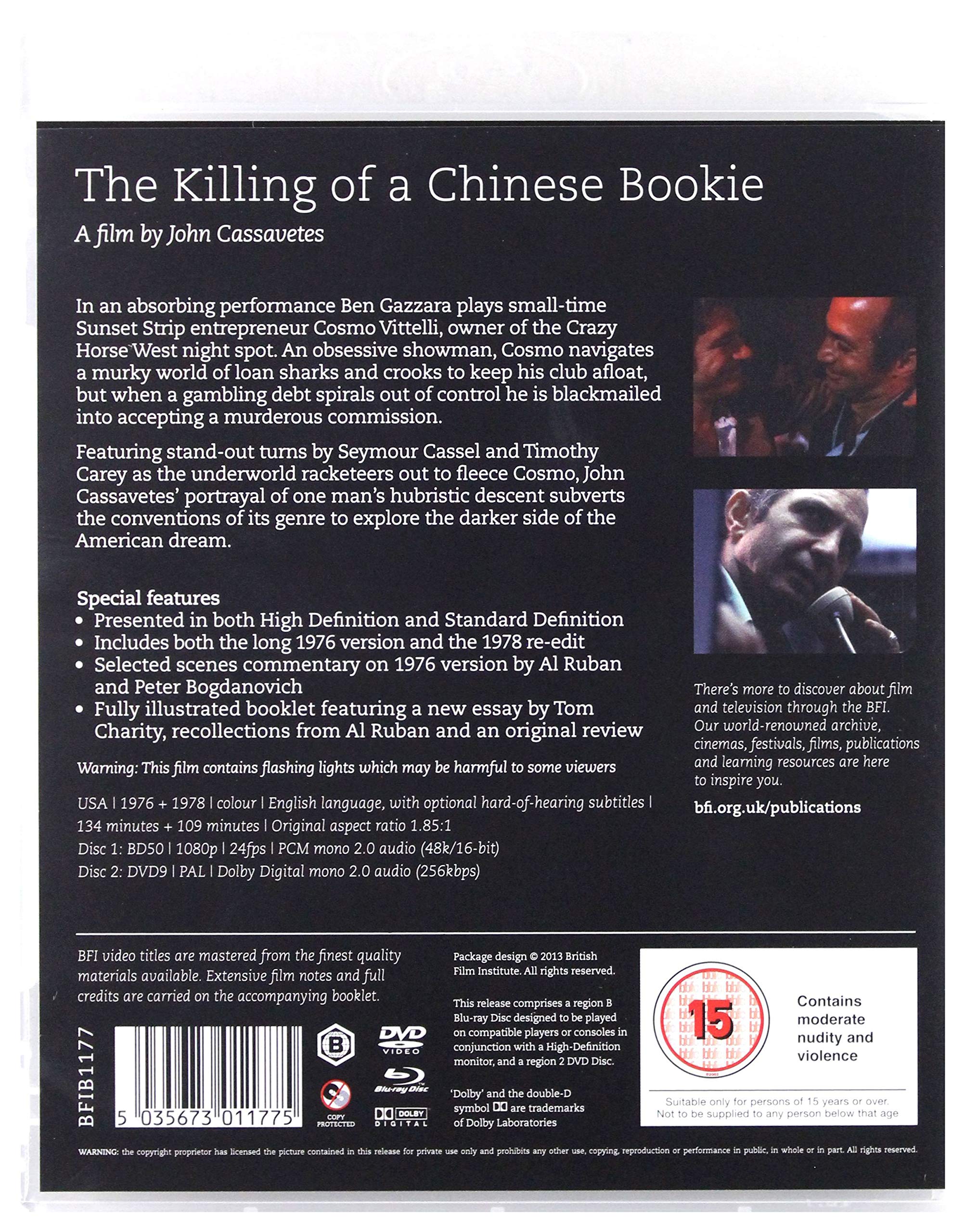The Killing of a Chinese Bookie (DVD + Blu-ray) [1976]