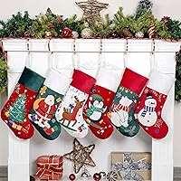 Vista 16 de BHD BEAUTY 2025 New Farmhouse Bohemian Style Christmas Stocking Set of 5 Tassel Xmas Stocking Boho Macrame Decorations Mantel Hanging Ornament for