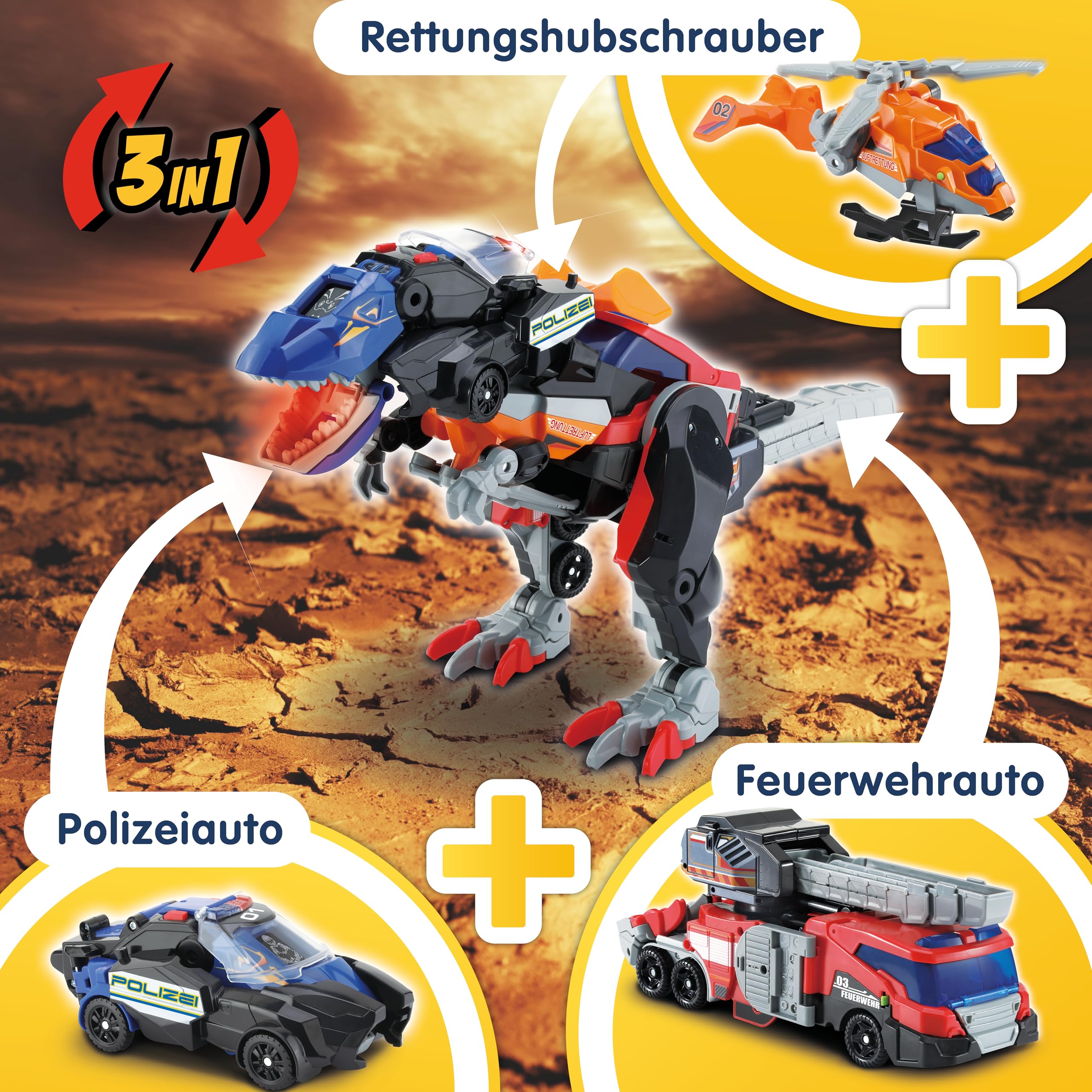 VTech Switch and Go Dinos 3-in-1 Super-T-Rex Transformer