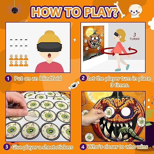 Miniatura 3 de Juegos de Halloween para niños y adultos, juegos temáticos de calabaza de Halloween, actividades de fiesta de Halloween