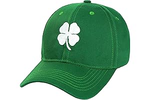 Ireland Irish 4 Leaf Clover St. Patrick's Day Hat for Men Women...